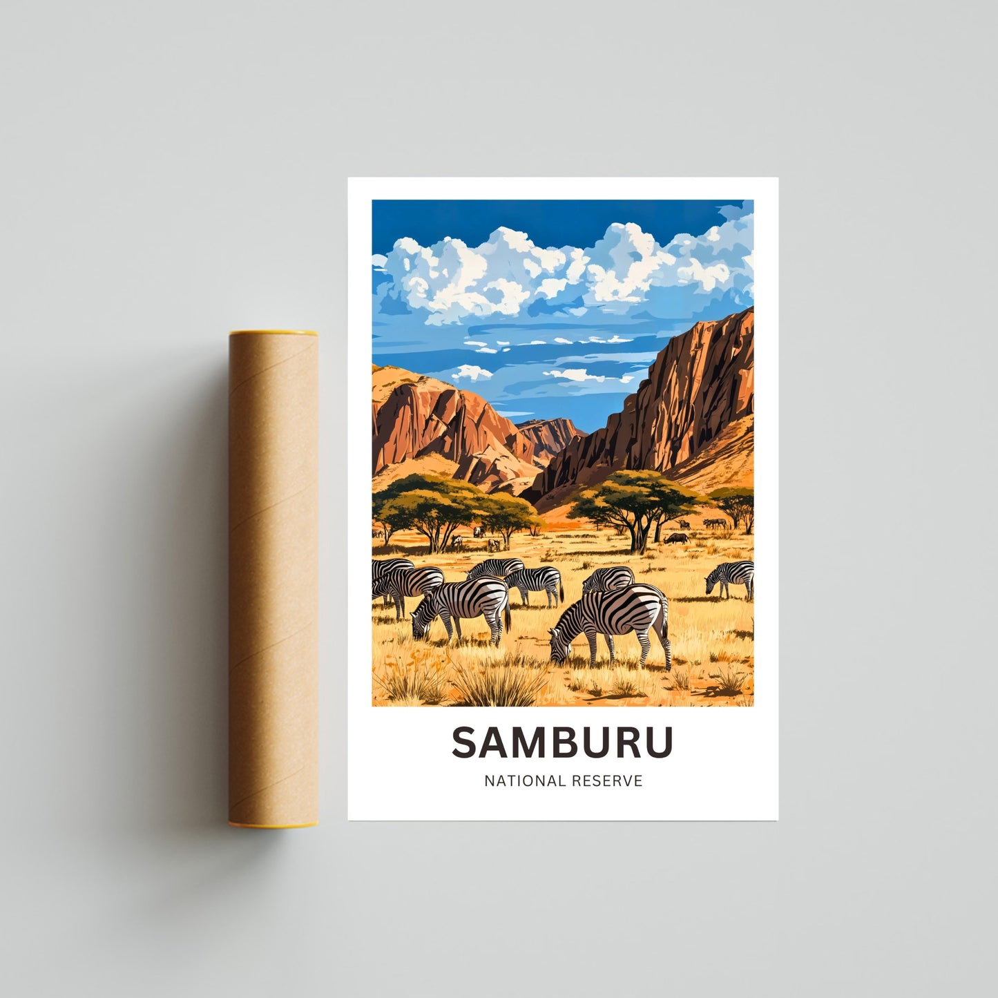 Samburu National Reserve Travel Poster - Wildlife Haven