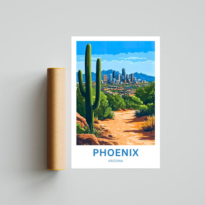 Phoenix Travel Poster - Arizona’s City of Sunsets