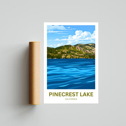 Pinecrest Lake Travel Poster - Nature’s Quiet Haven