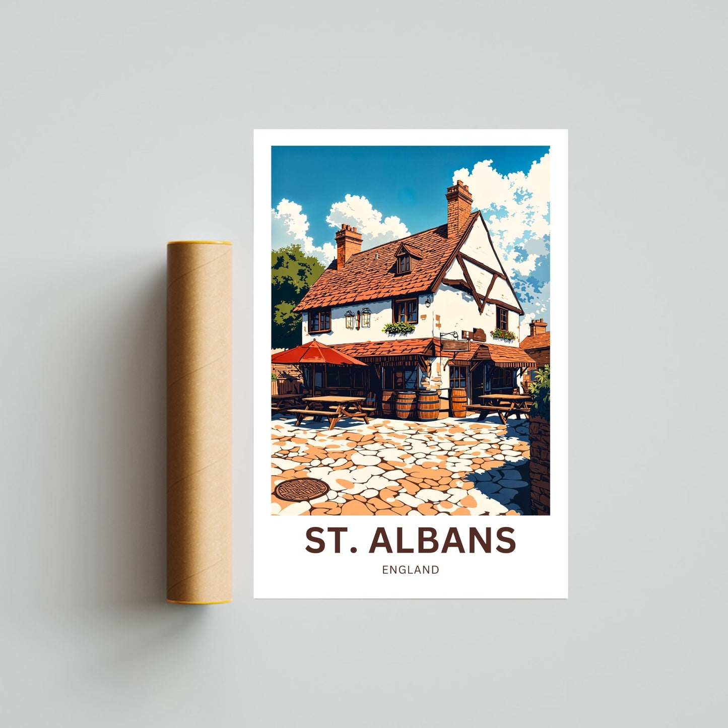 St. Albans Travel Poster