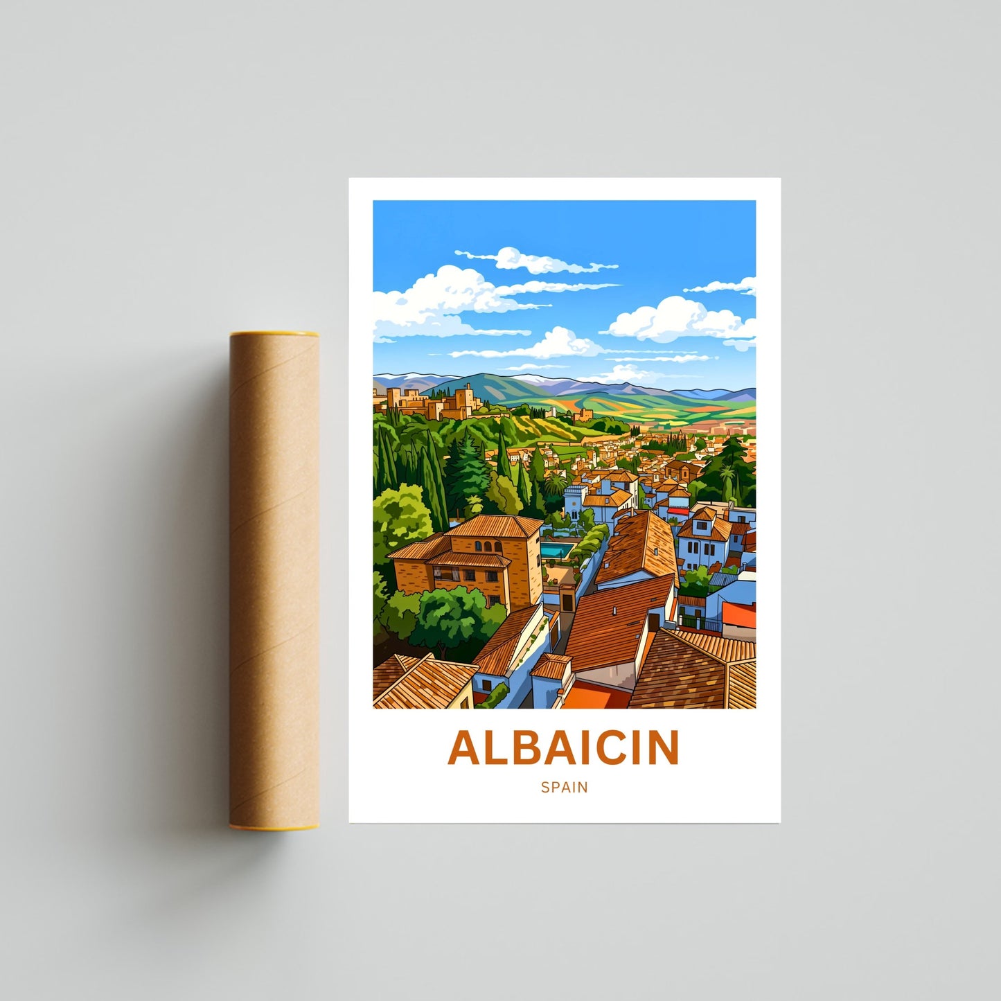 Albaicín Travel Poster - Charming District View