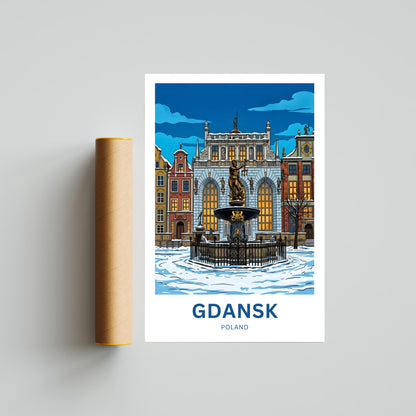 Gdańsk  Travel Poster - Baltic Beauty