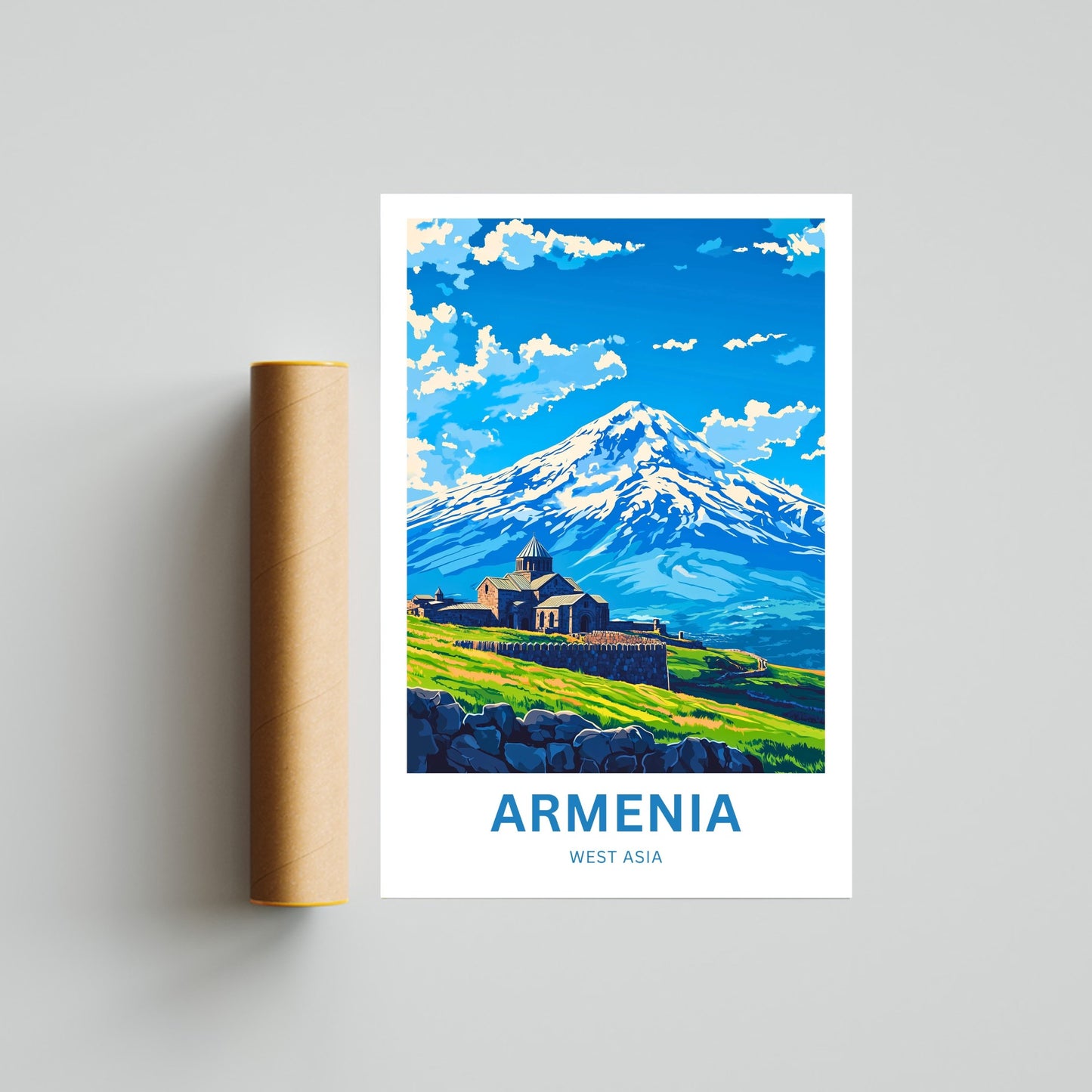 Armenia Travel Poster - Land of Light & Legacy