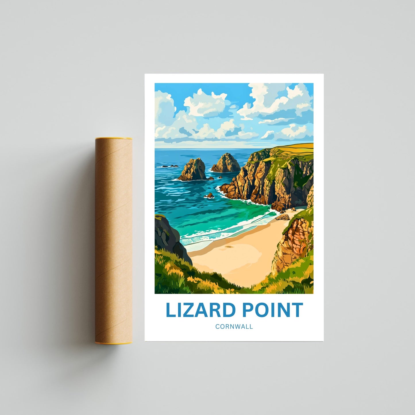 Lizard Point Travel Poster - Breathtaking Shores