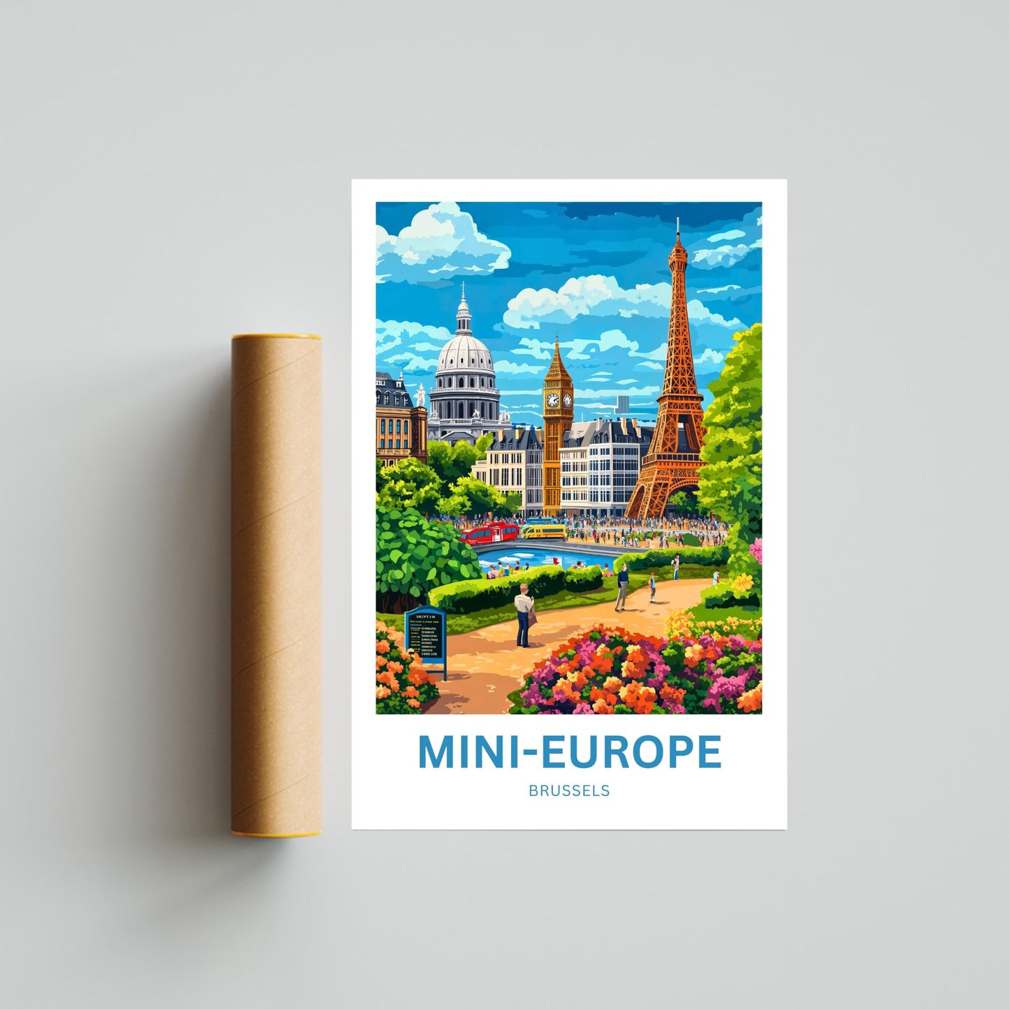 Mini-Europe Travel Poster- Brussels