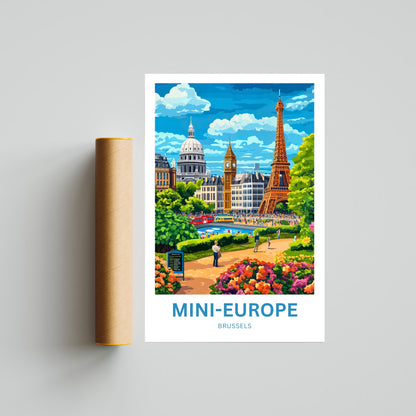 Mini-Europe Travel Poster- Brussels