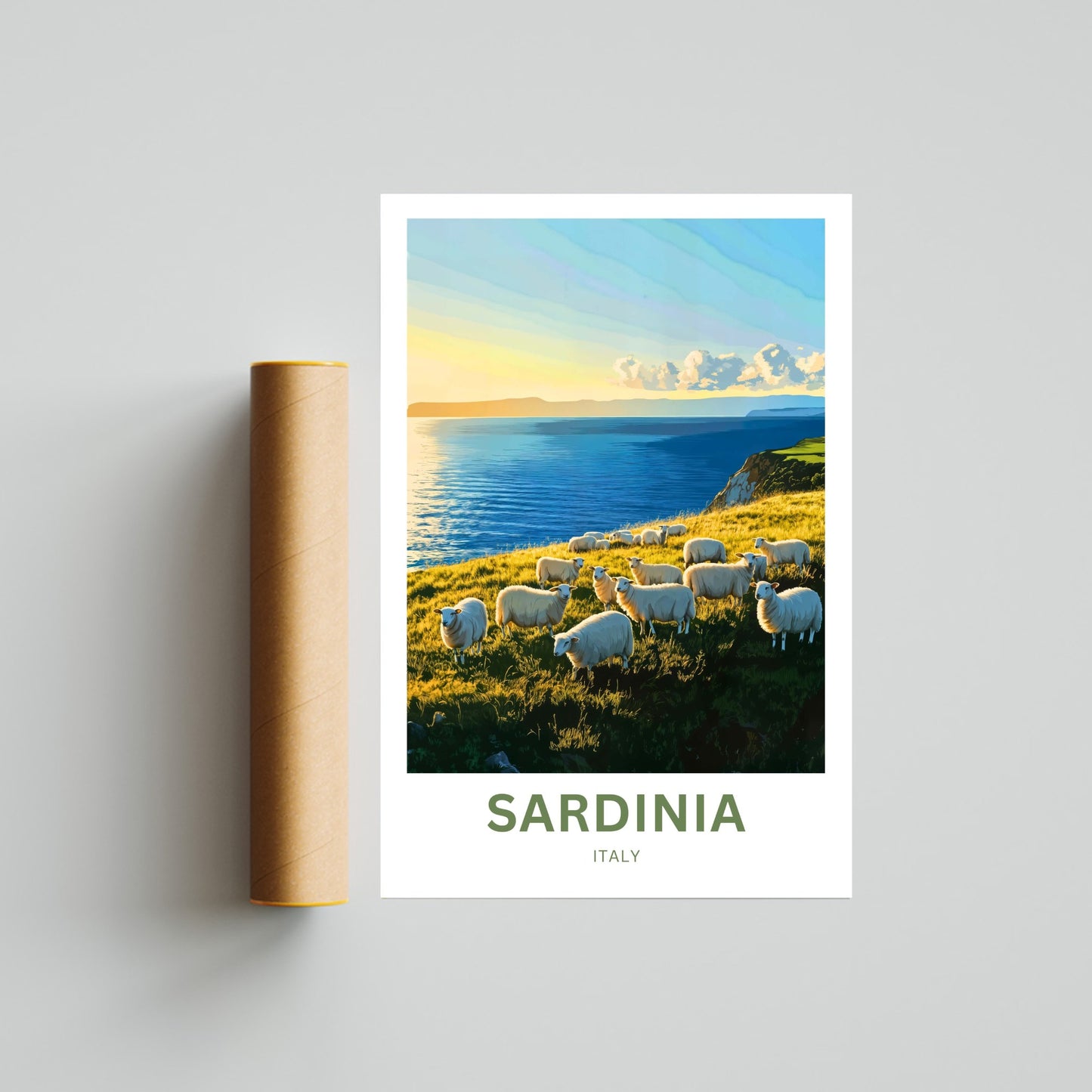 Sardinia Travel Poster - Under the Sardinian Sun