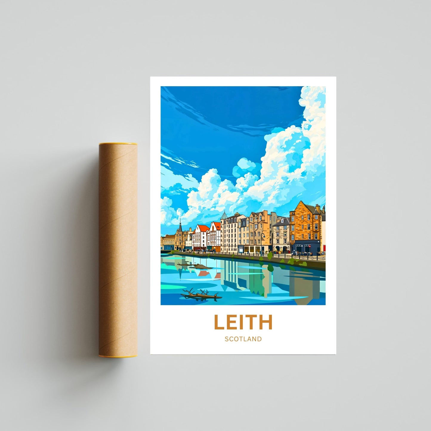 Leith Travel Poster - Sea Breezes, Cobblestones, and Culture