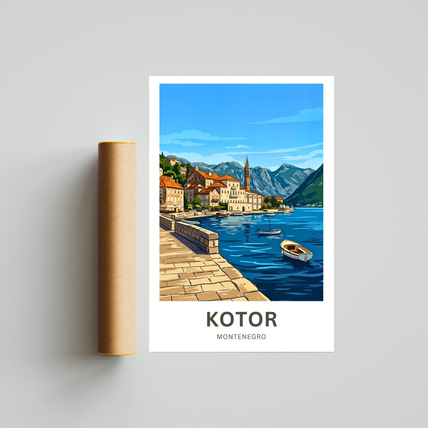 Kotor Travel Poster -   Montenegro by the water