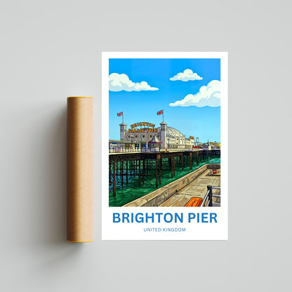 Brighton Palace Pier Travel Poster