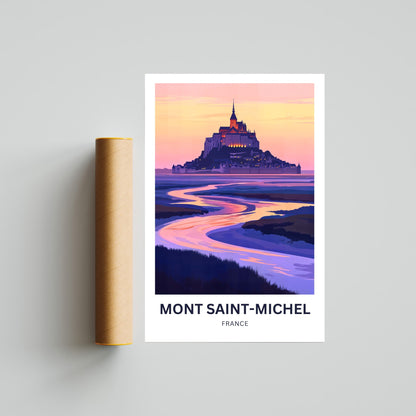 Mont Saint-Michel Travel Poster - Normandy, France