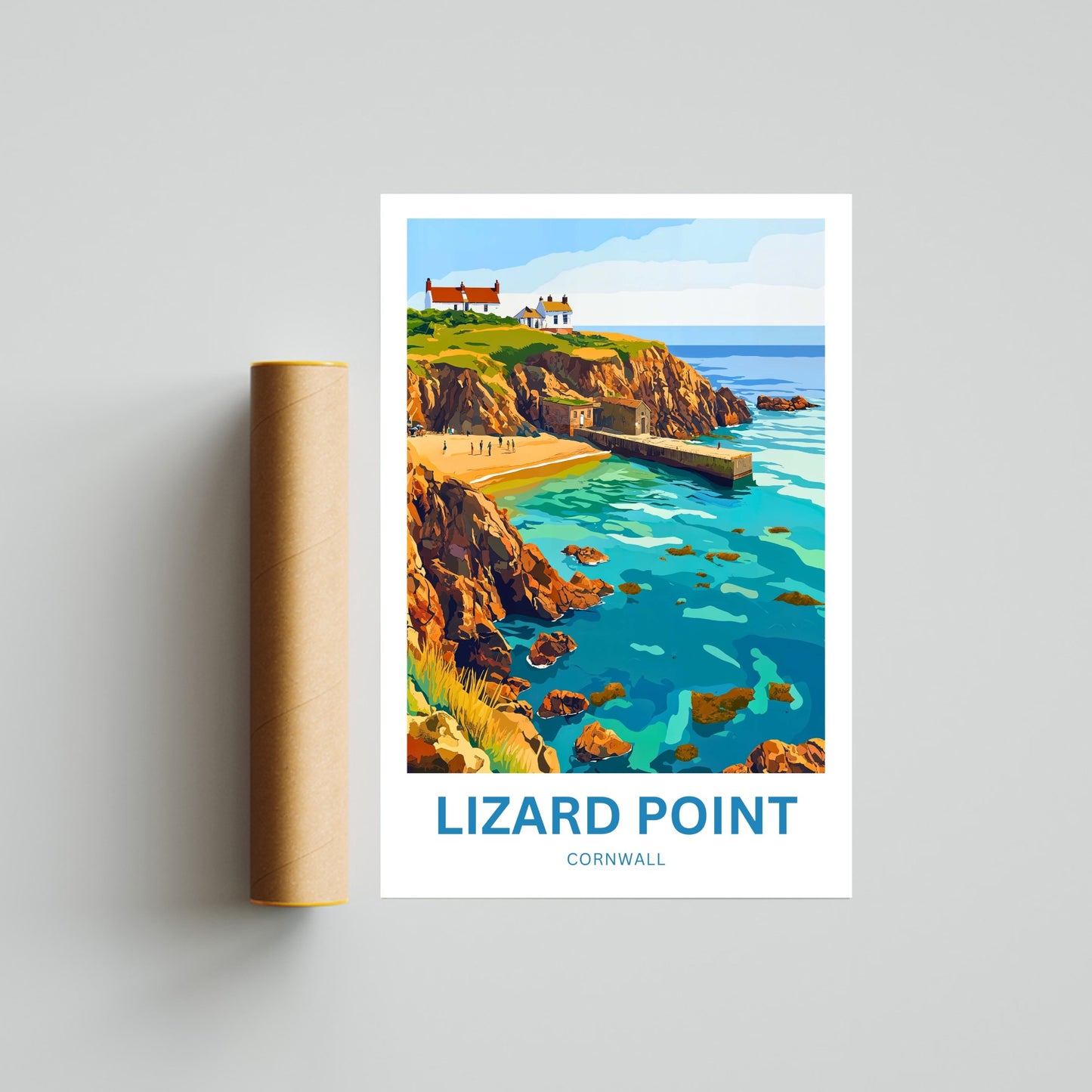 Lizard Point Travel Poster - Cornwall, England