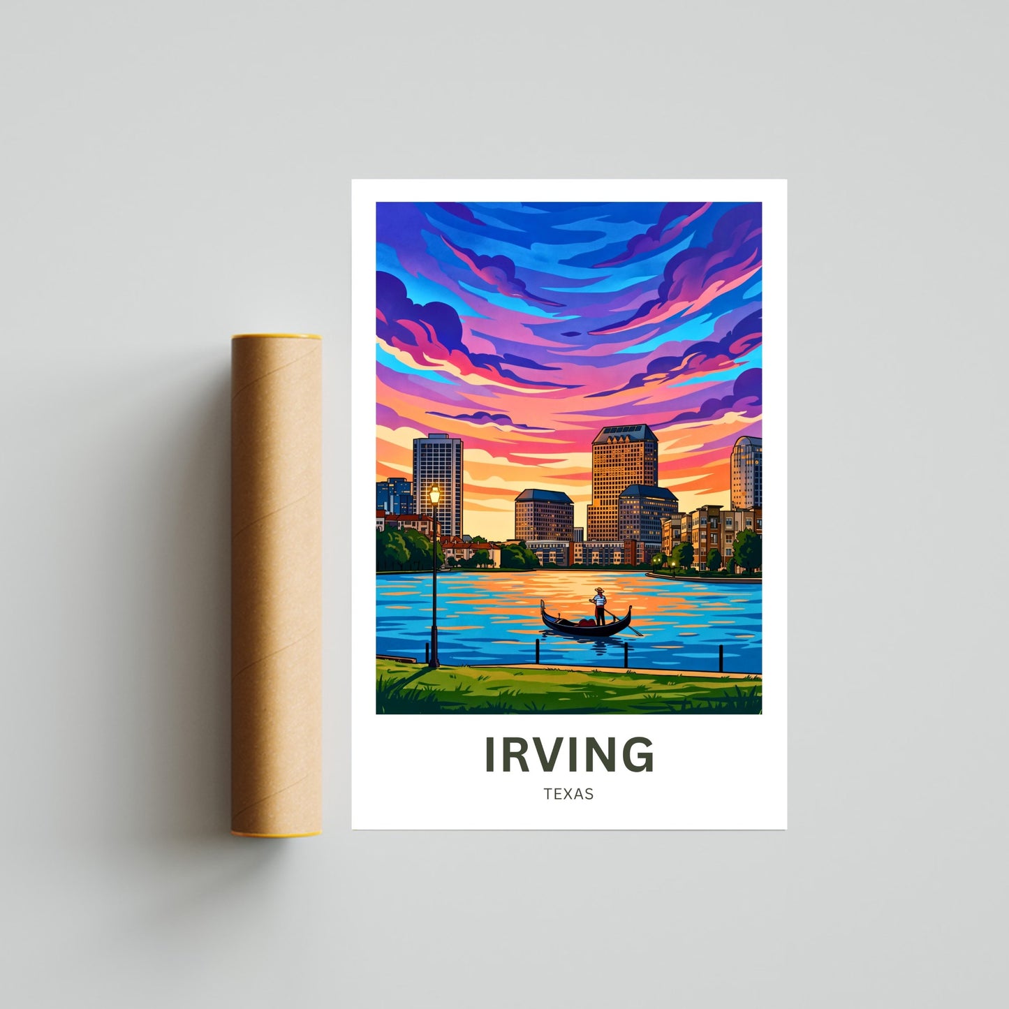 Las Colinas Irving, Texas Travel Poster - Dallas Metroplex