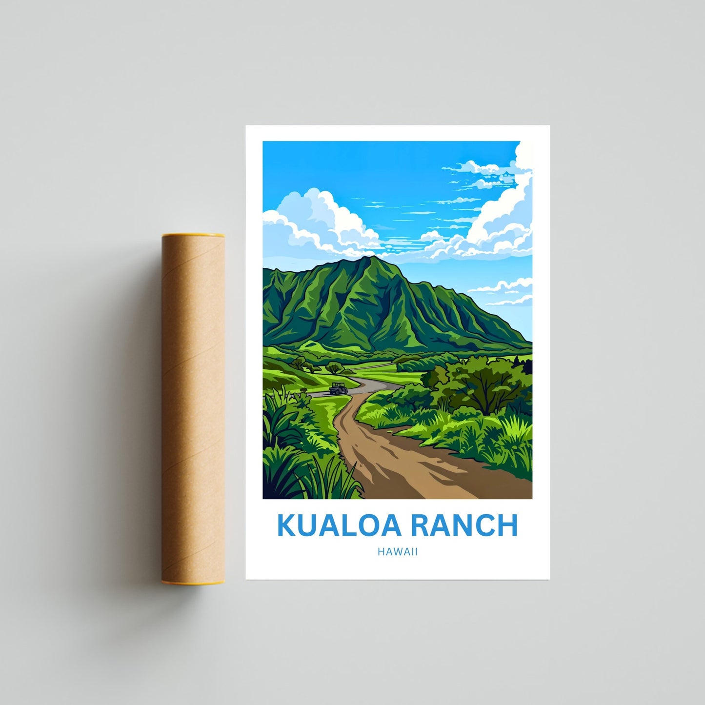 Kualoa Ranch  Travel Poste - Hawaii