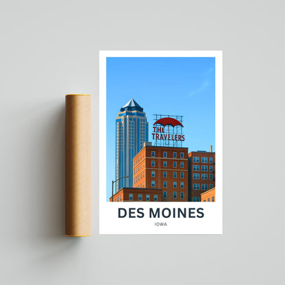 Des Moines Travel Poster