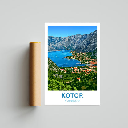 Kotor Travel Poster -   Montenegro