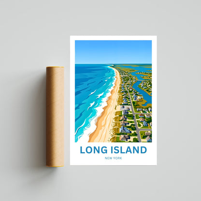 Long Island Travel Poster -  Coastline