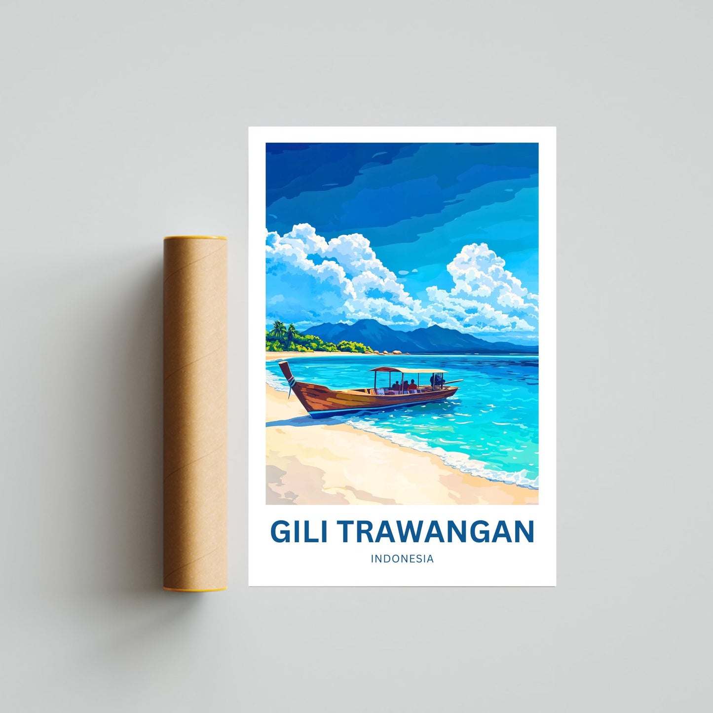 Gili Trawangan Travel Poster- Indonesia Captivating Island
