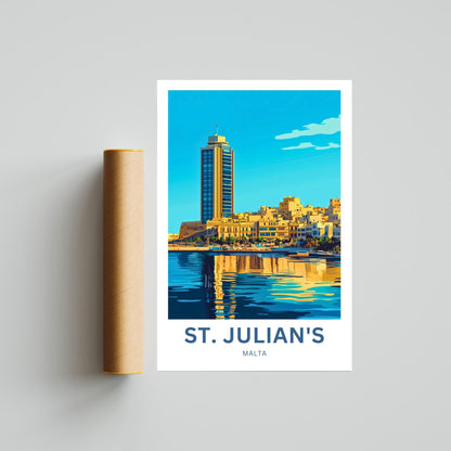 St. Julian’s Travel Poster- Mediterranean Magic