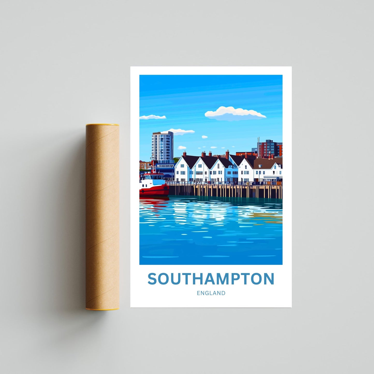 Southampton Travel Poster- The Coastal Heart of England