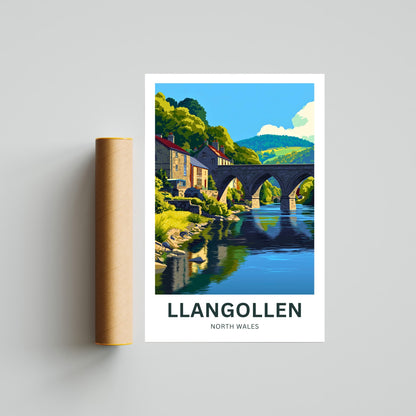 Llangollen Travel Poster - Timeless Bridge