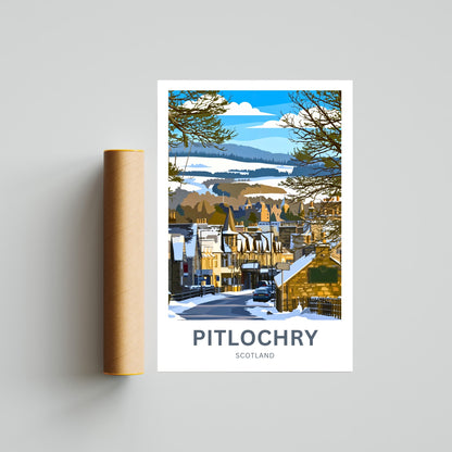 Pitlochry, Scotland Travel Poster