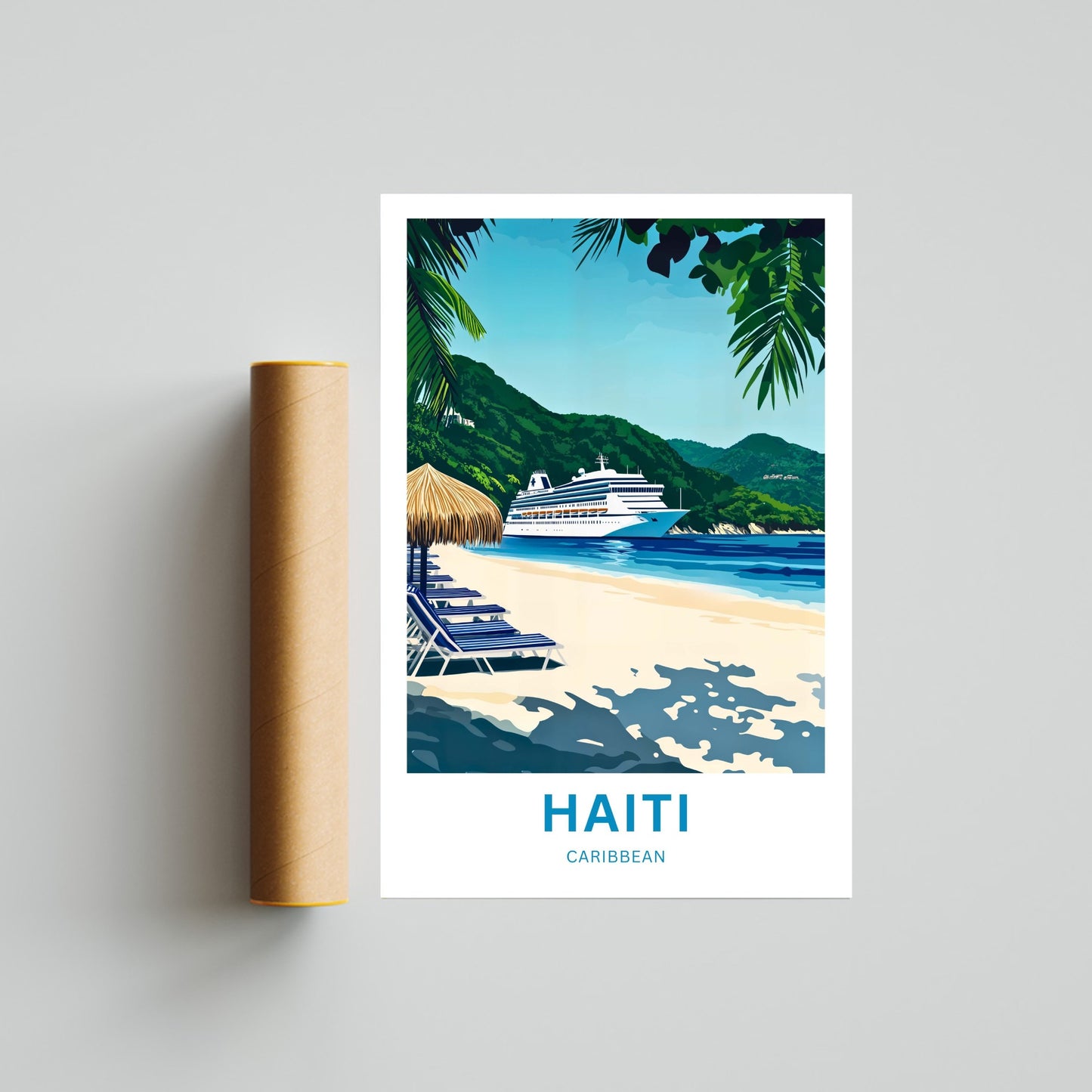 Haiti Travel Poster - Dockside Dreams