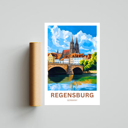 Regensburg Travel Poster -  Germany