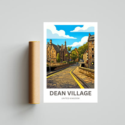 Dean Village Travel Poster - Edinburgh’s Quiet Side