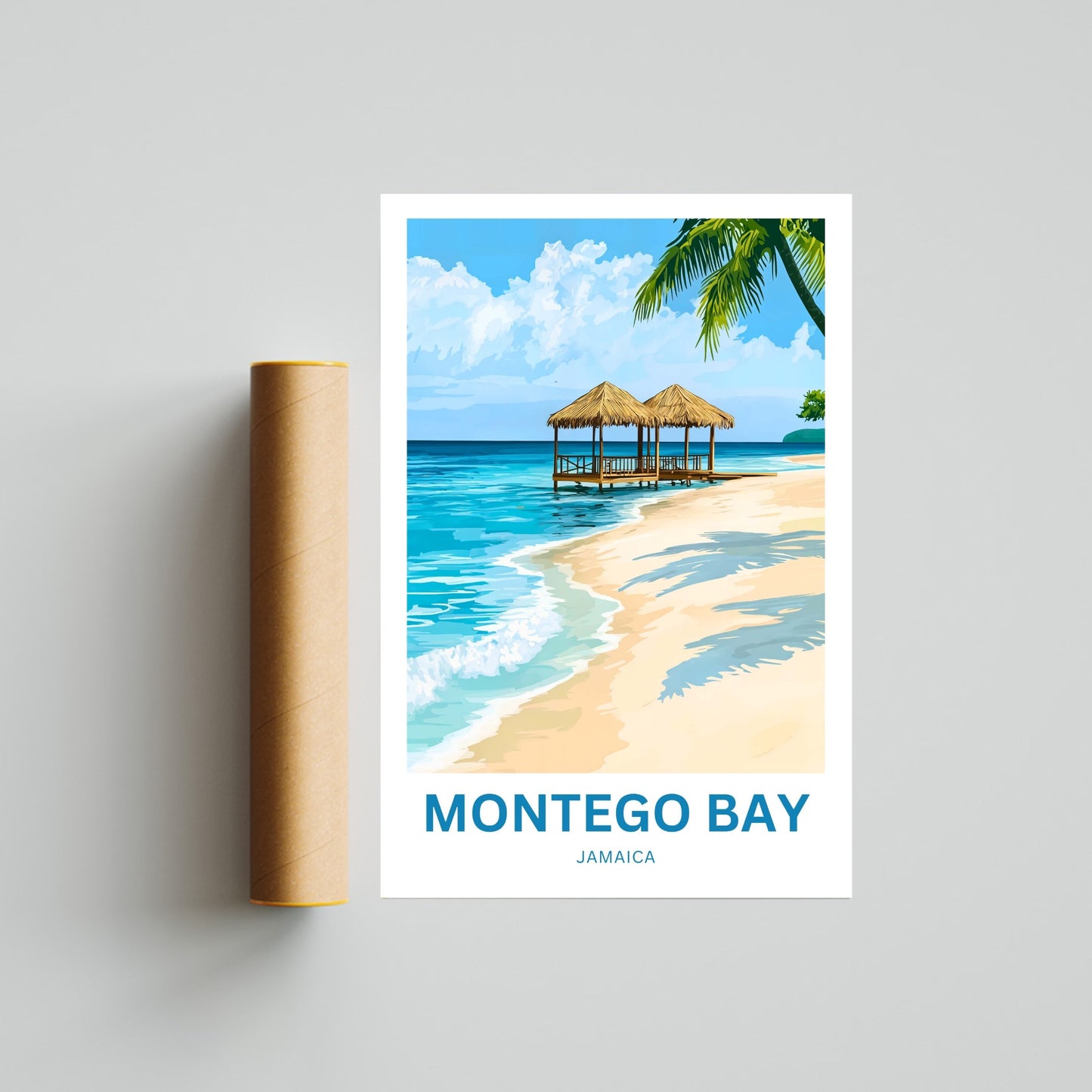 Montego Bay Travel Poster - Breathtaking and Relaxing Beach