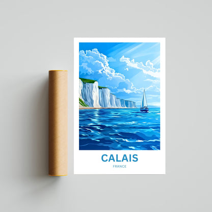 Calais Travel Poster - Blue Seas