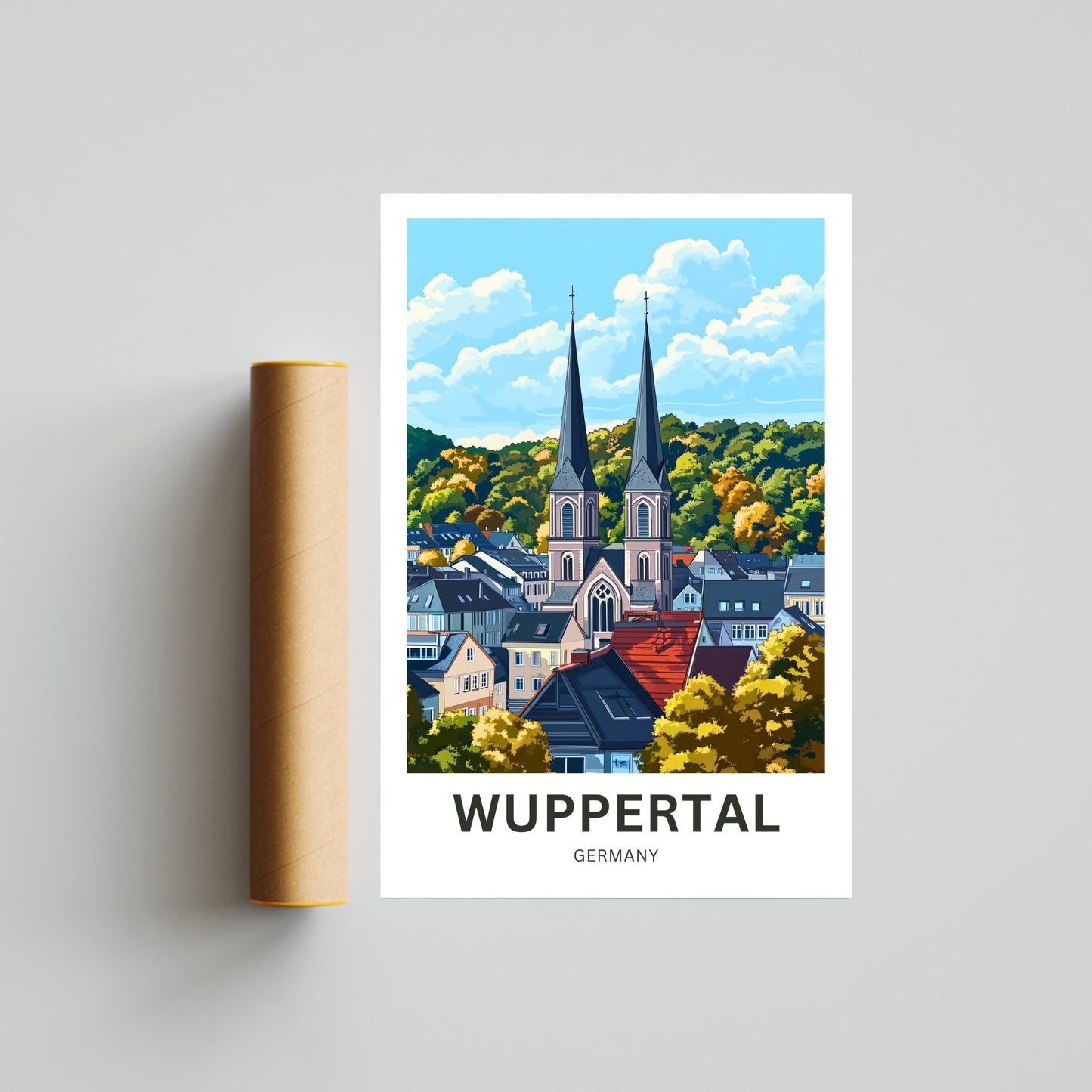 Wuppertal Travel Poster- Germany Urban Elegance