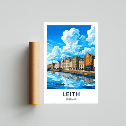 Leith Travel Poster - Vibrant Harbor