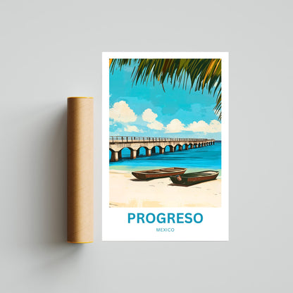 Progreso Travel Poster -  Longest Bridge