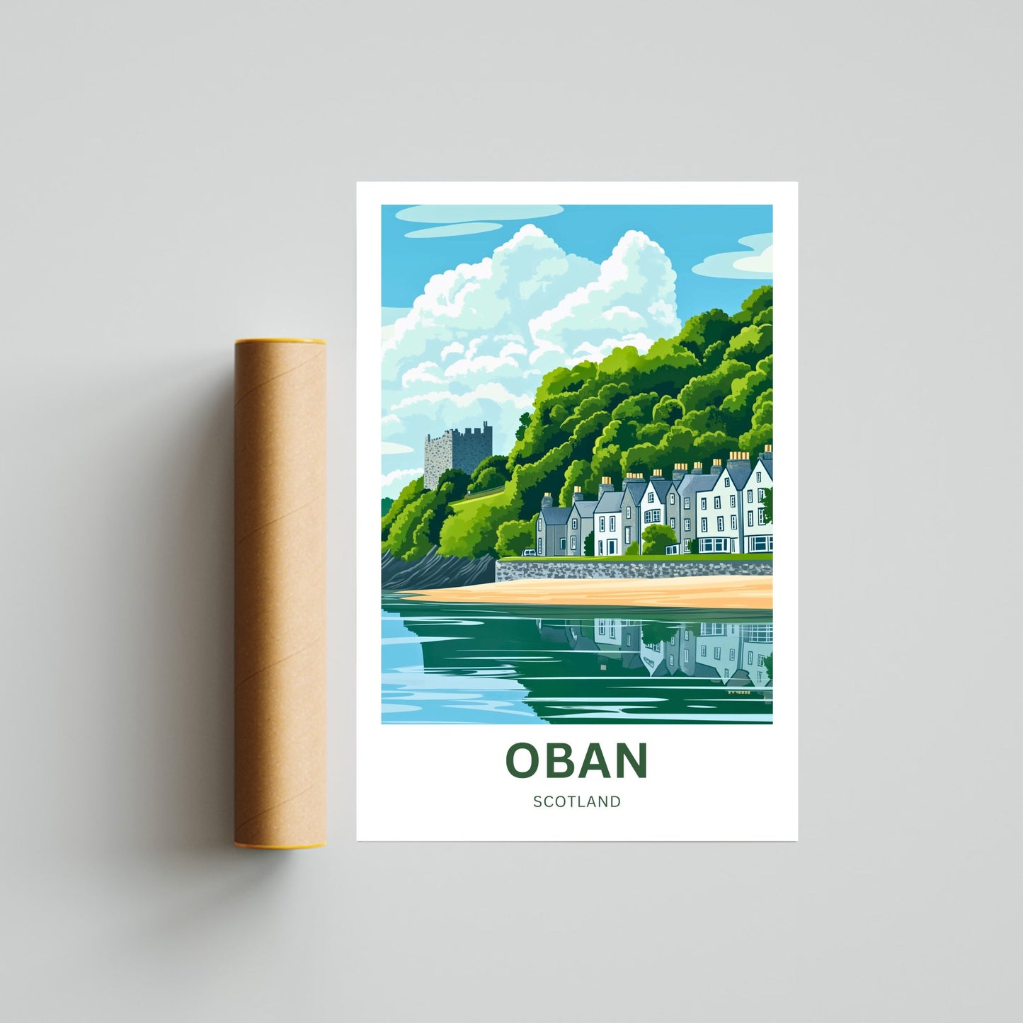 Oban Travel Poster - Scotland United Kingdom