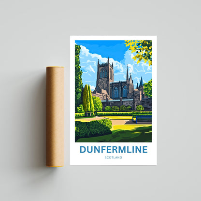 Dunfermline Travel Poster- Scotland Echoes of Kings