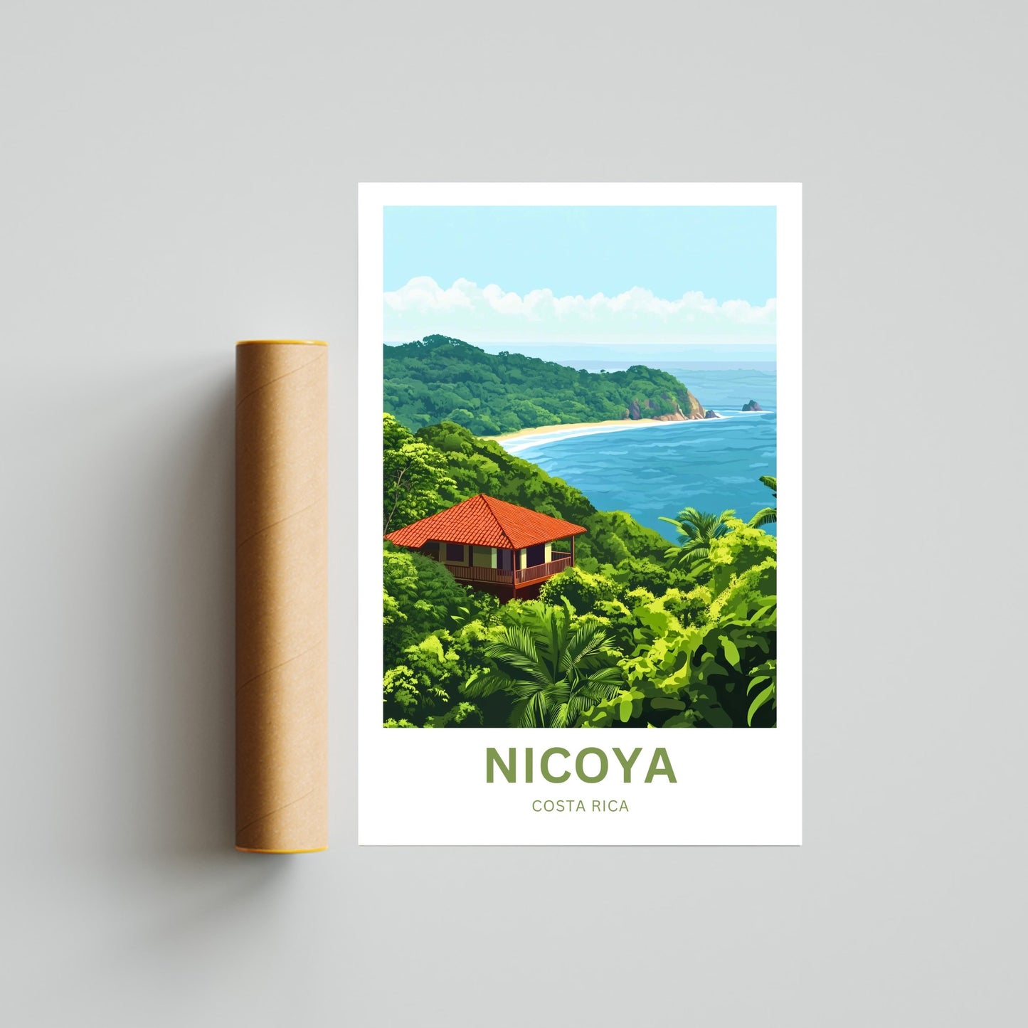 Nicoya Travel Poster  -Costa Rica Heaven