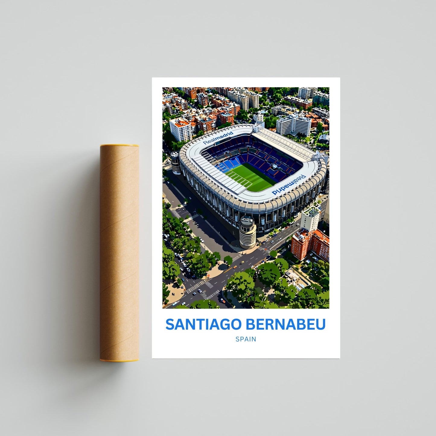 Santiago Bernabéu Stadium Travel Poster