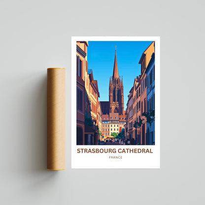 Strasbourg Cathedral Travel Poster