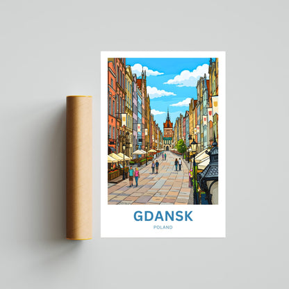 Gdańsk  Travel Poster - The heart of the old town