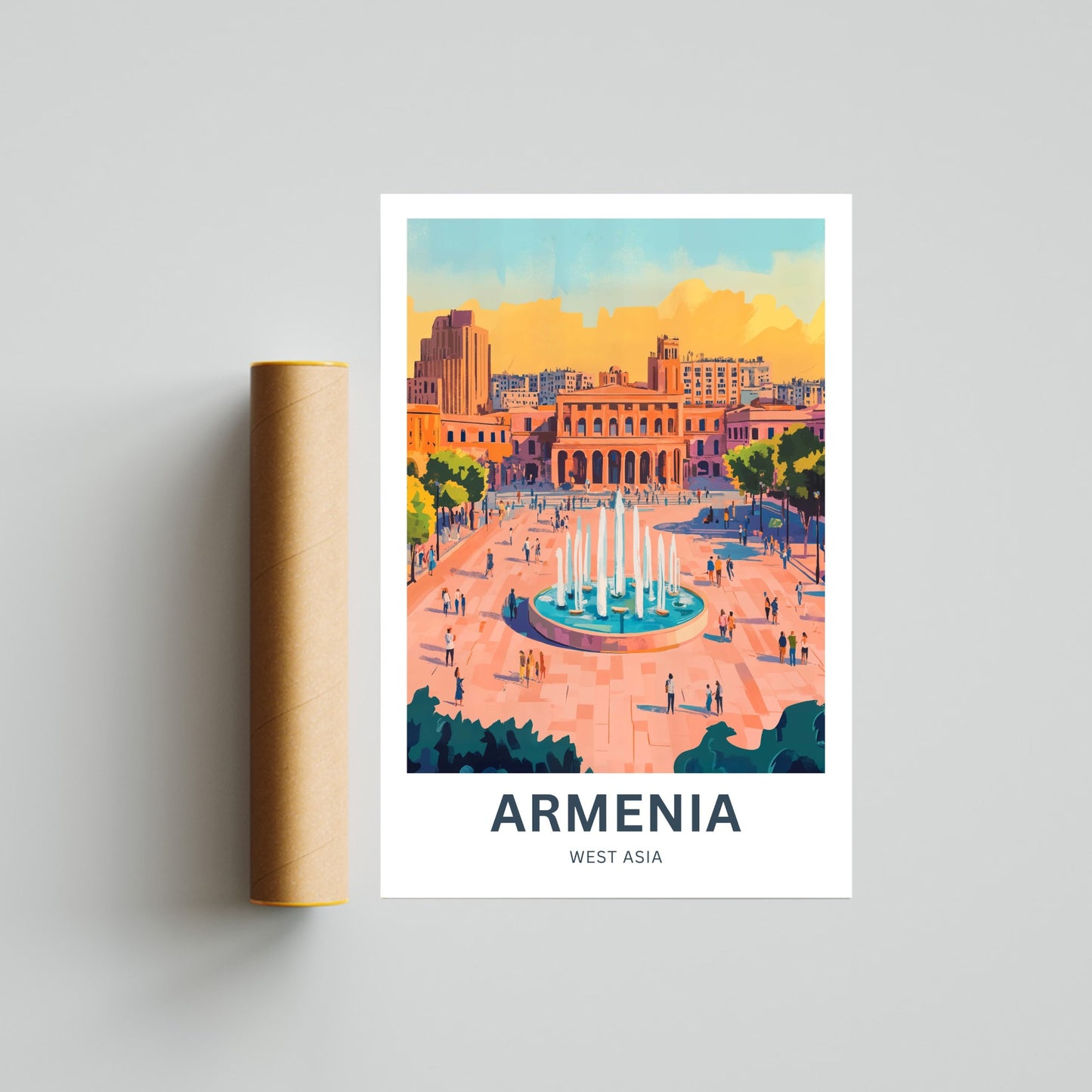 Armenia Travel Poster - Captivating Colors of the Country