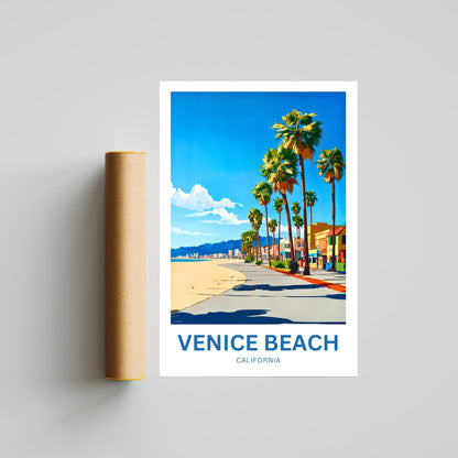 Venice Beach Travel Poster