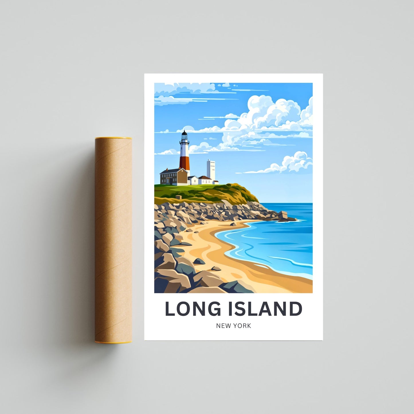 Long Island Travel Poster -  Light House