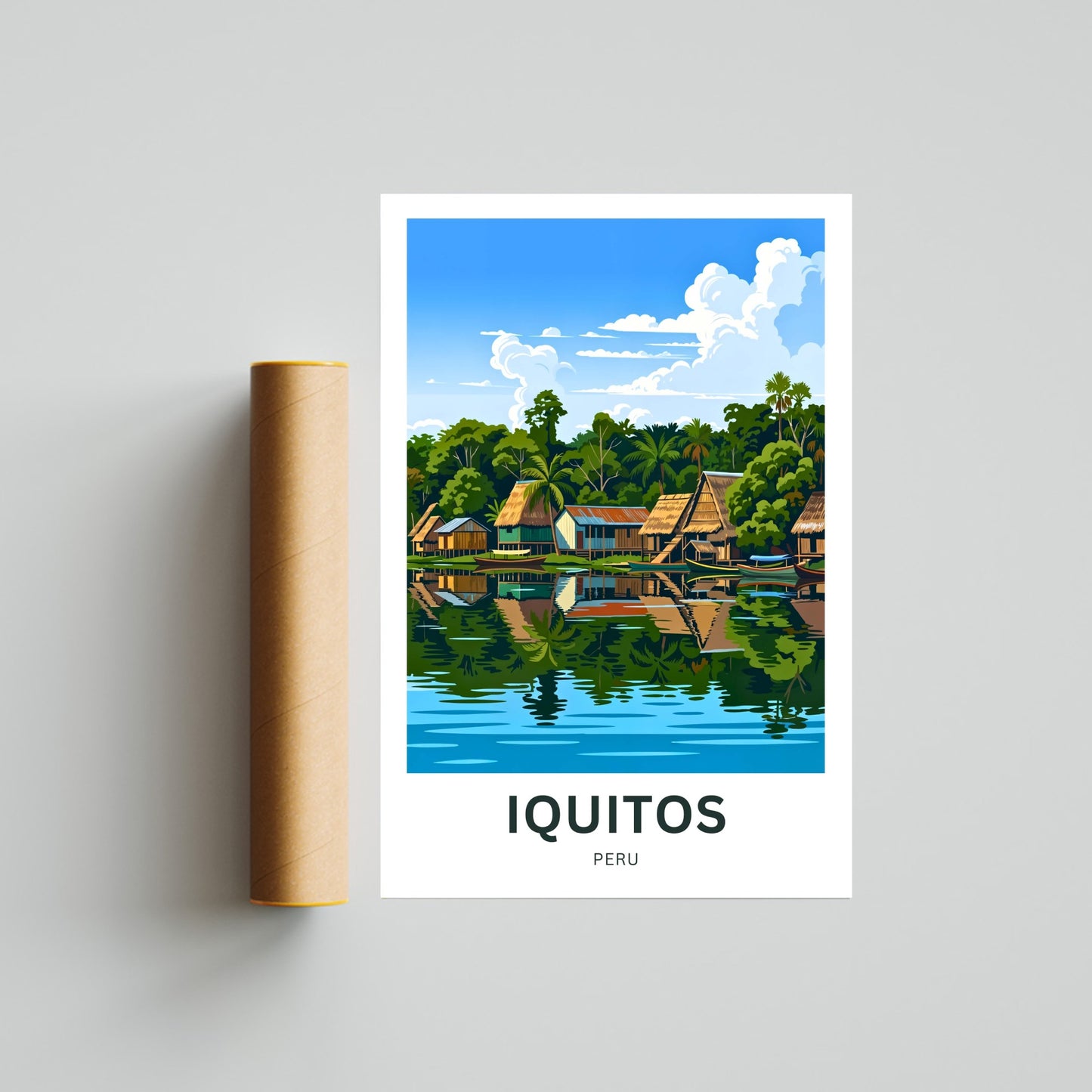 Iquitos Travel Poster - Gateway to the Amazon