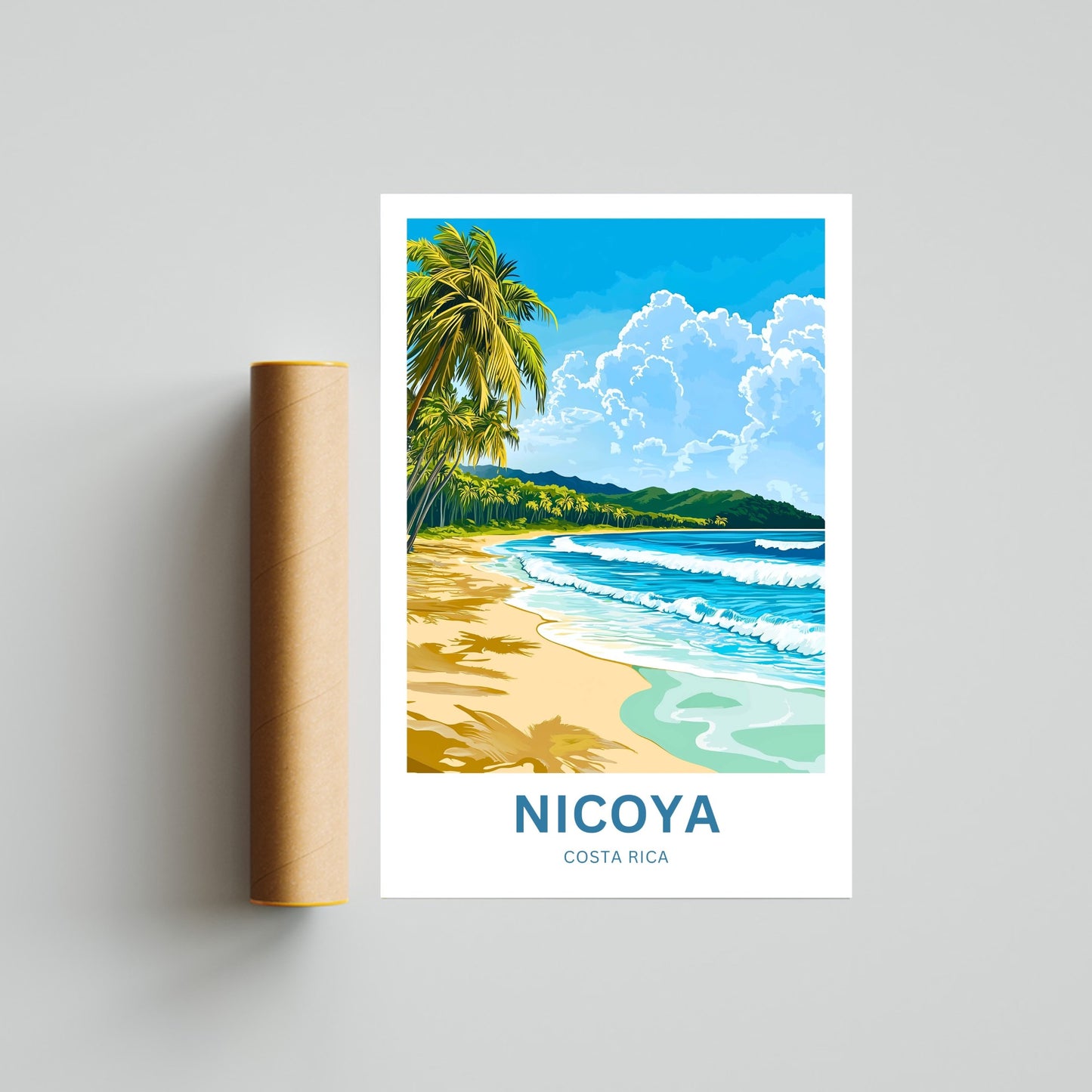 Nicoya Peninsula Travel Poster  - Captivating Costa Rica Shores