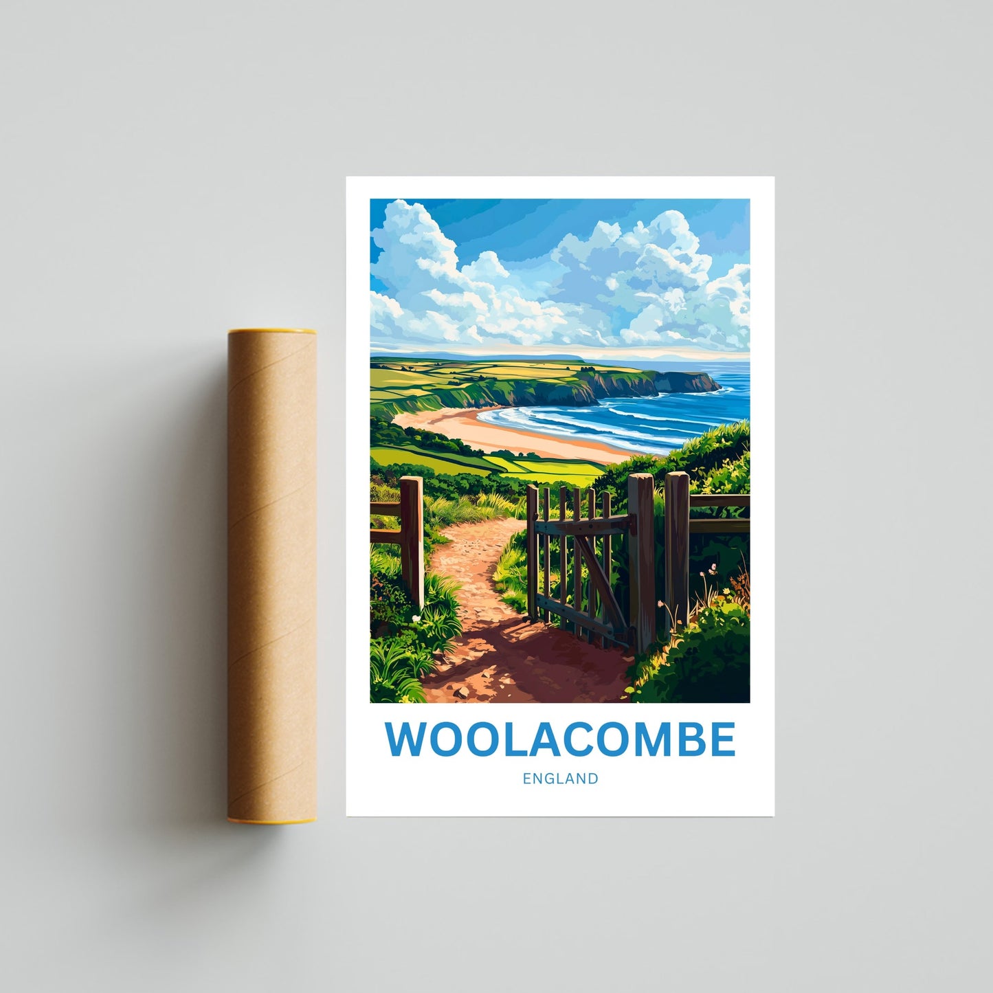 Woolacombe Travel Poster - Atlantic Breeze