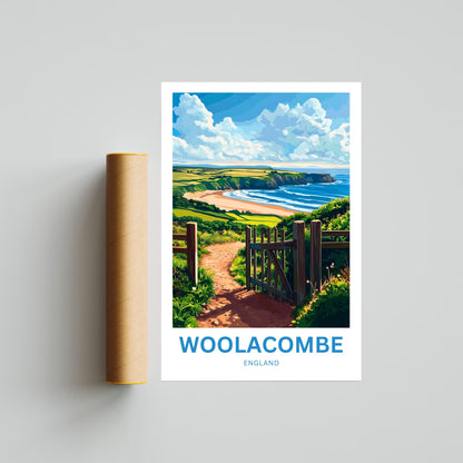 Woolacombe Travel Poster - Atlantic Breeze