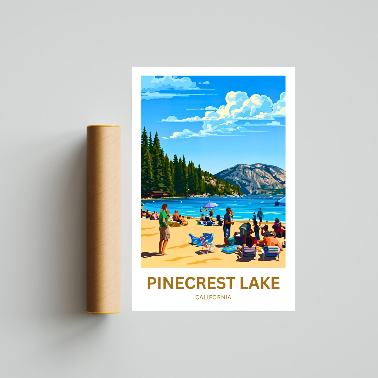Pinecrest Lake Travel Poster - Summer Gateway