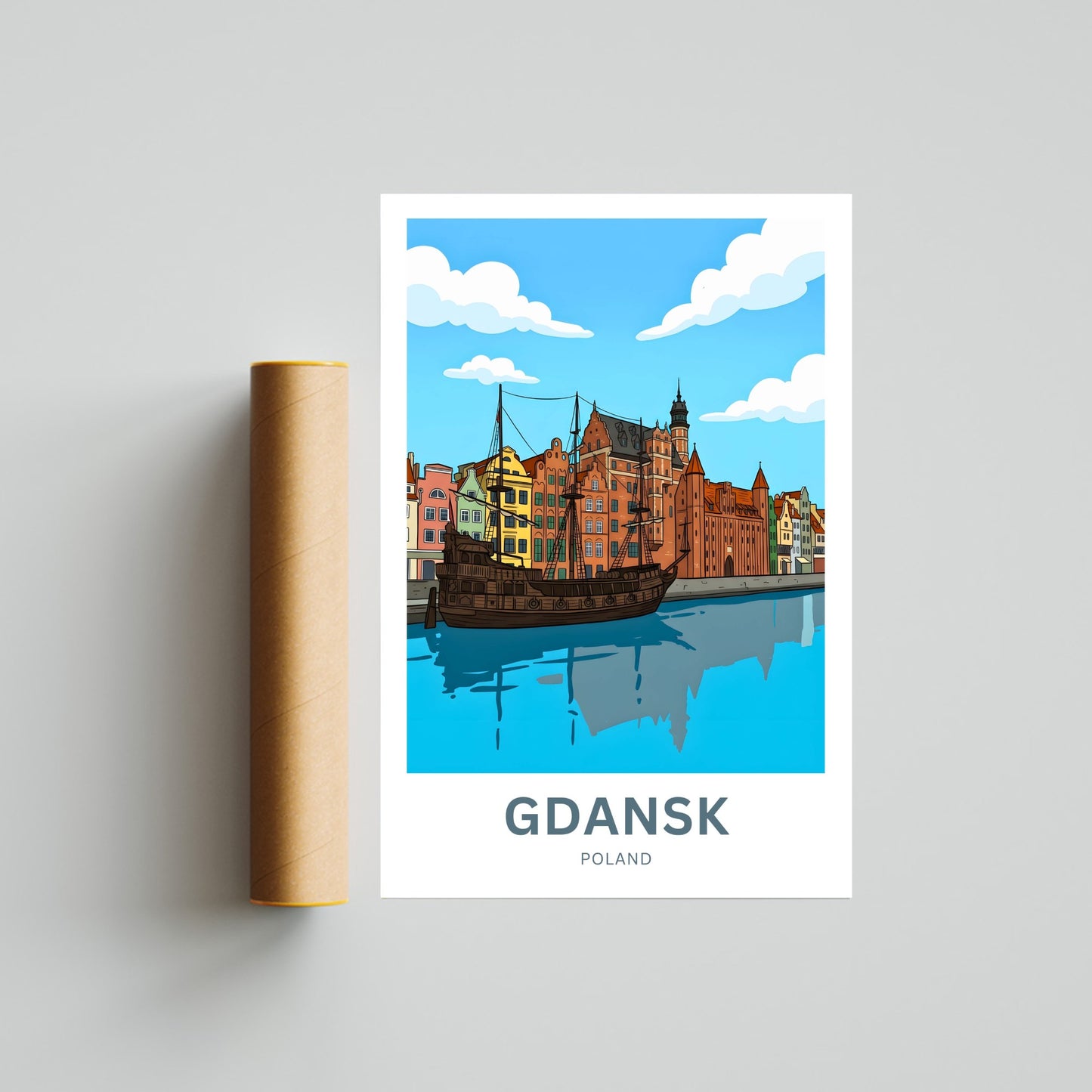 Gdańsk  Travel Poster - Waterfront