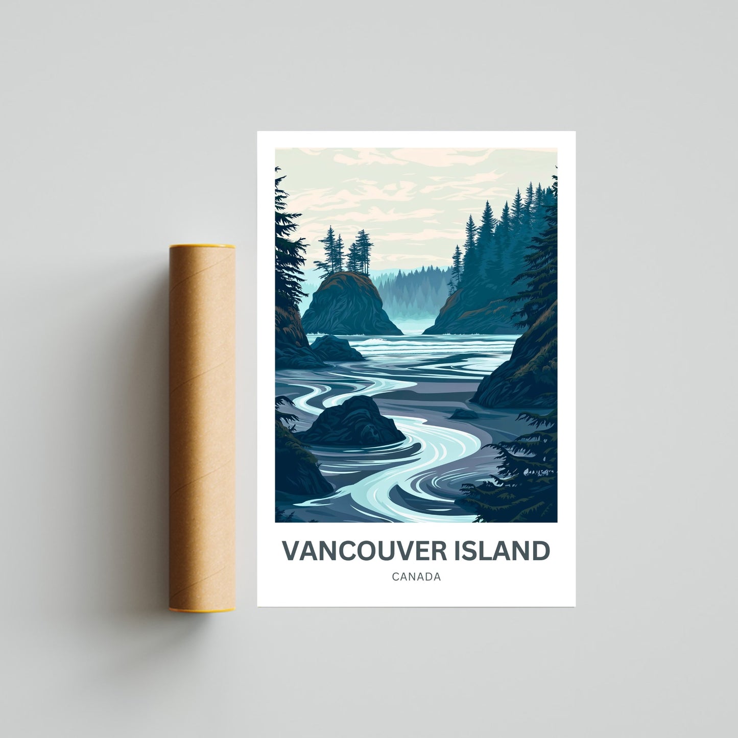 Vancouver Island Travel Poster - Wild Pacific Coast